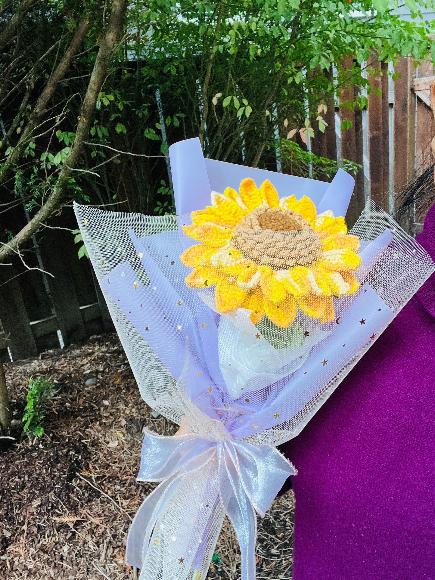 Crochet sunflower bouquet, crochet flower, crochet gift, wedding decoration, birthday anniversary gift