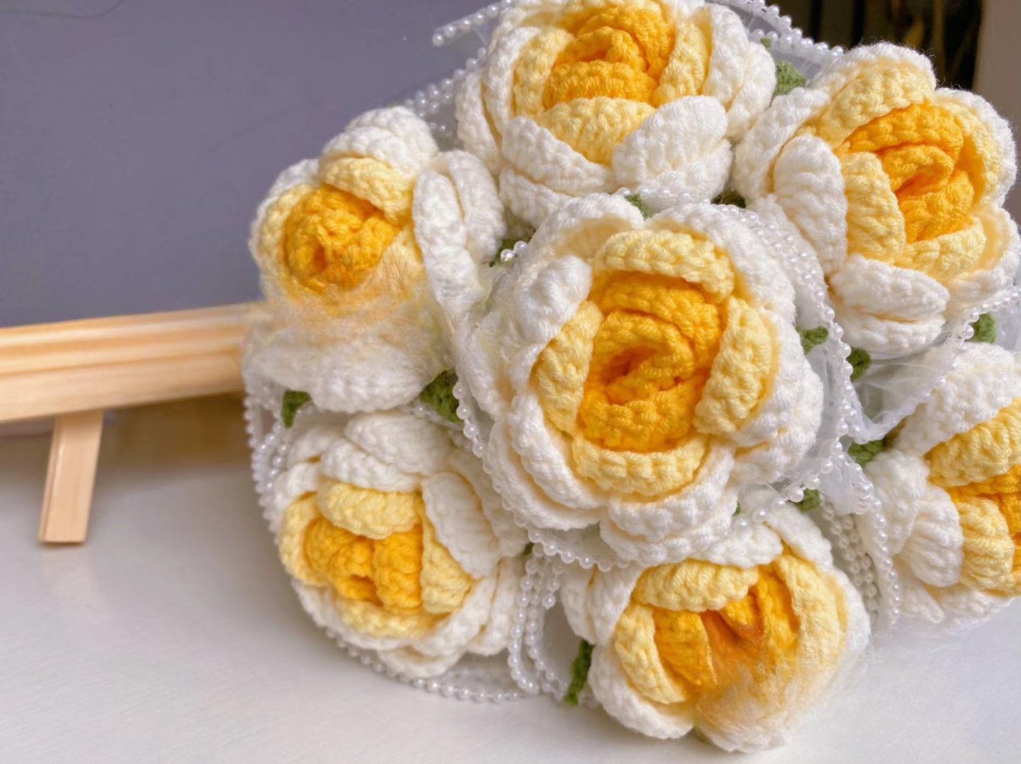 Crochet flowers, handmade Crochet Rose Bouquets,Birthday Gift crochet rose,anniversary gift, wedding flowers
