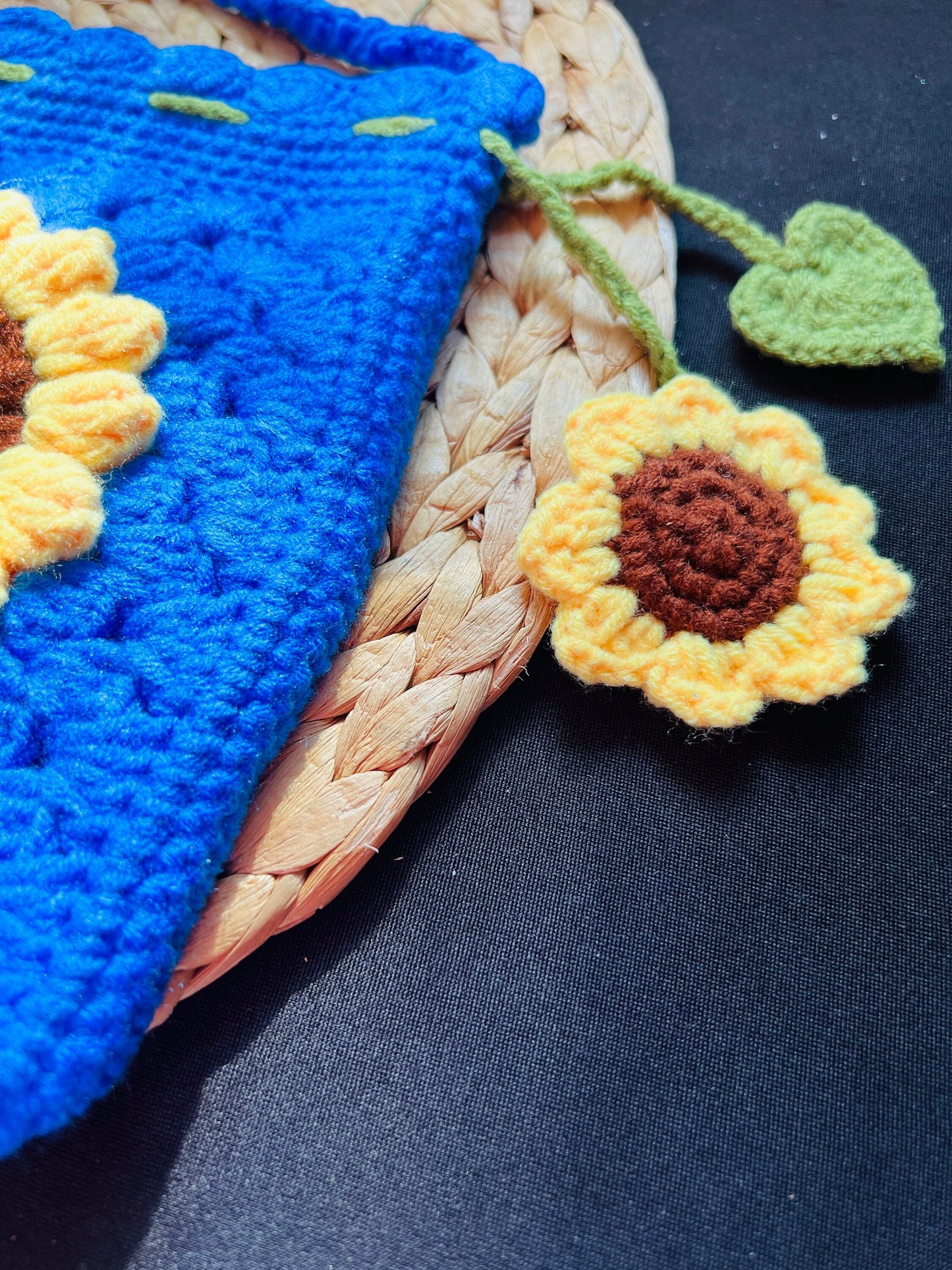 Crochet sun flowers crossbody Bag,Handmade flowers Bag,Knitted sun flowers Bag,crochet purse crossbody bagsready to ship, gift for her