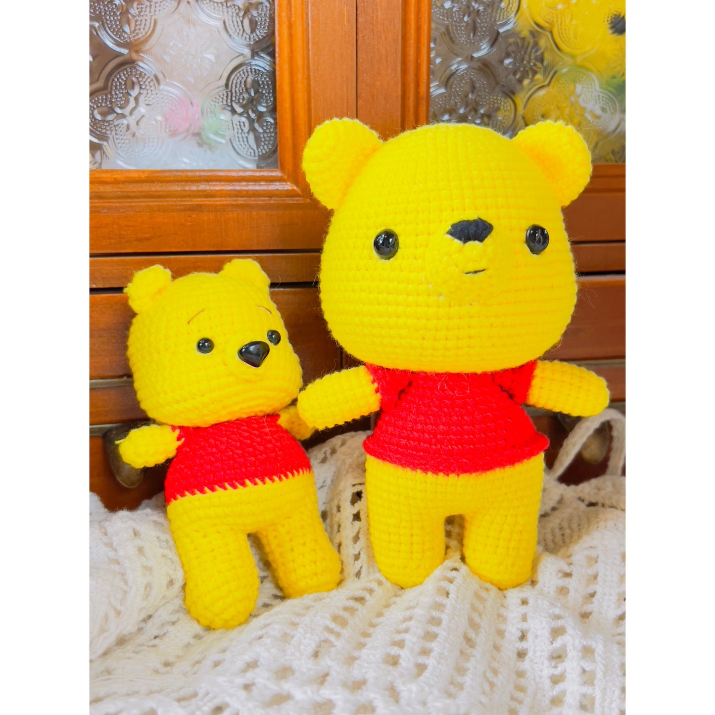 Crochet bear, pooh bear, handmade gift, anniversary present birthday holiday