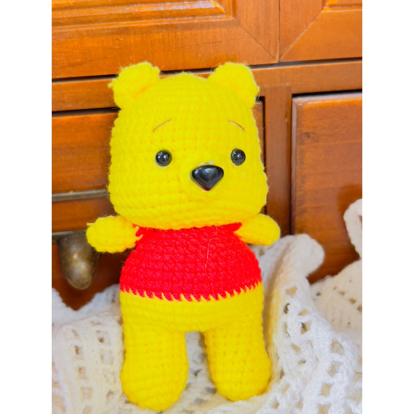 Crochet bear, pooh bear, handmade gift, anniversary present birthday holiday