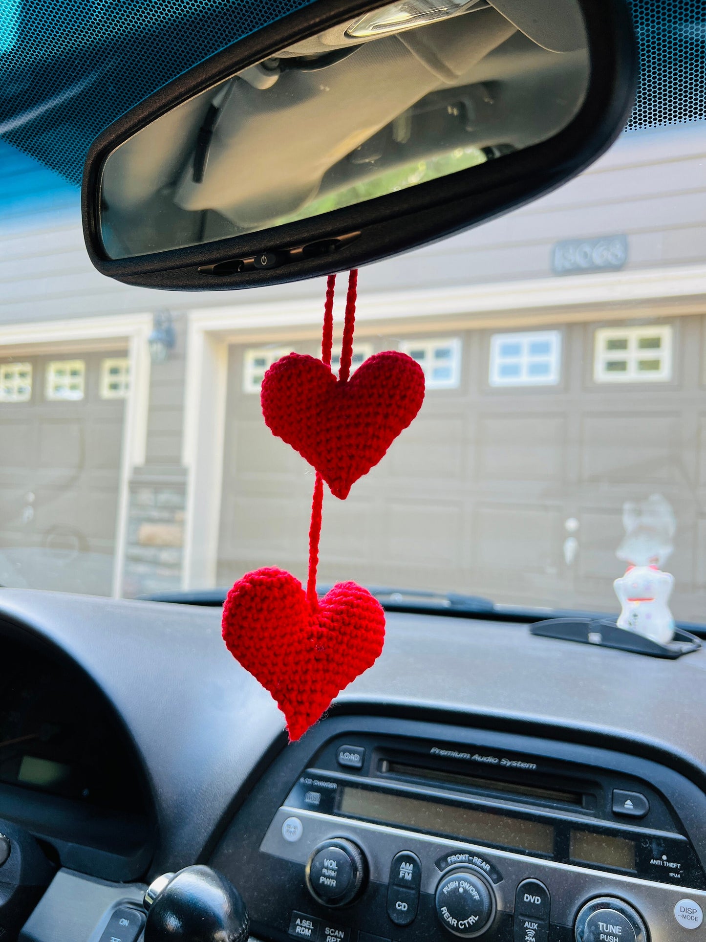 Crochet strawberry,Mother’s day gift,anniversary/birthday gift, Car Mirror Hanging Accessories, Strawberry Rear View Mirror Accessories,