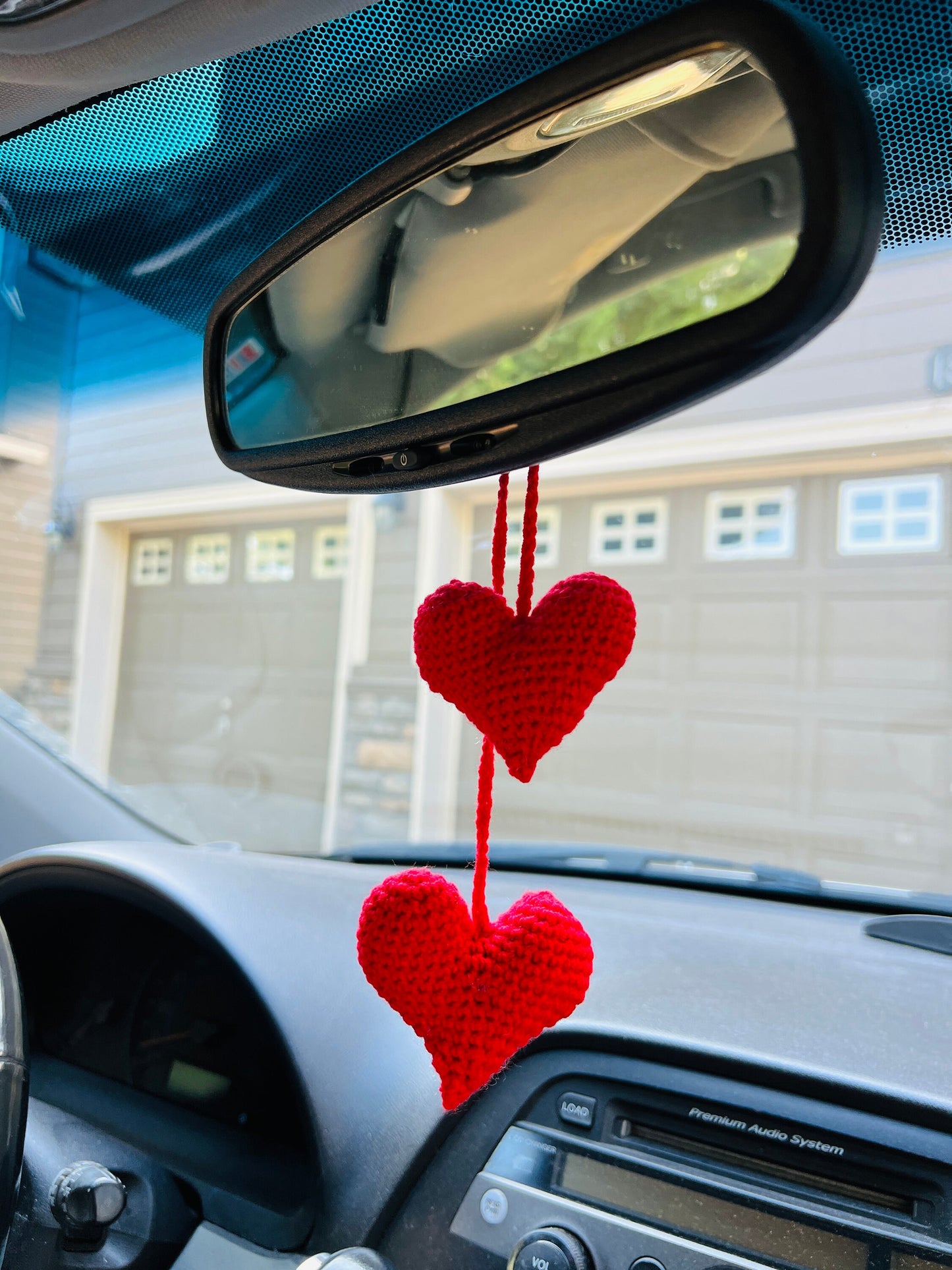 Crochet strawberry,Mother’s day gift,anniversary/birthday gift, Car Mirror Hanging Accessories, Strawberry Rear View Mirror Accessories,