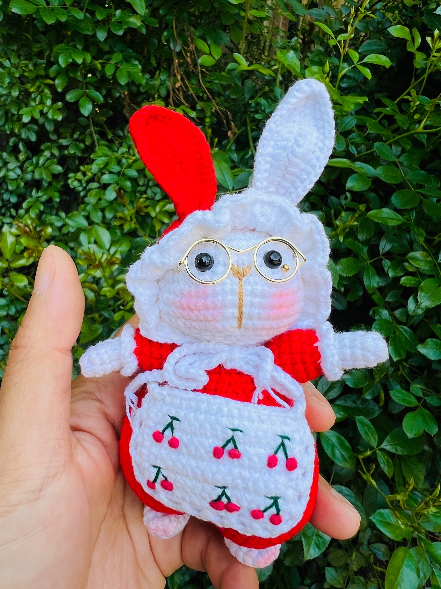 Crochet Bunny, country rabbit Doll,Amigurumi Doll,Handmade Doll,Birthday Gift, Anniversary Gift,Crochet Doll,Girlfriend gift,Birthday Gift