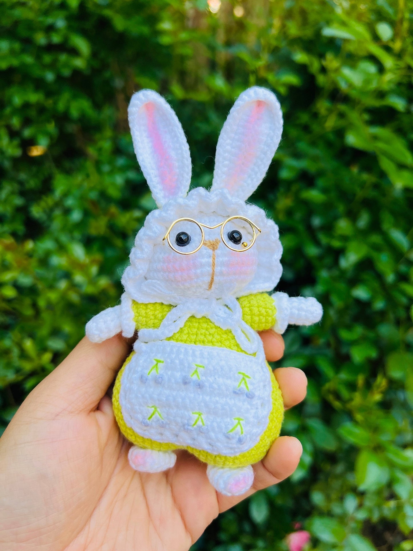 Crochet Bunny, country rabbit Doll,Amigurumi Doll,Handmade Doll,Birthday Gift, Anniversary Gift,Crochet Doll,Girlfriend gift,Birthday Gift