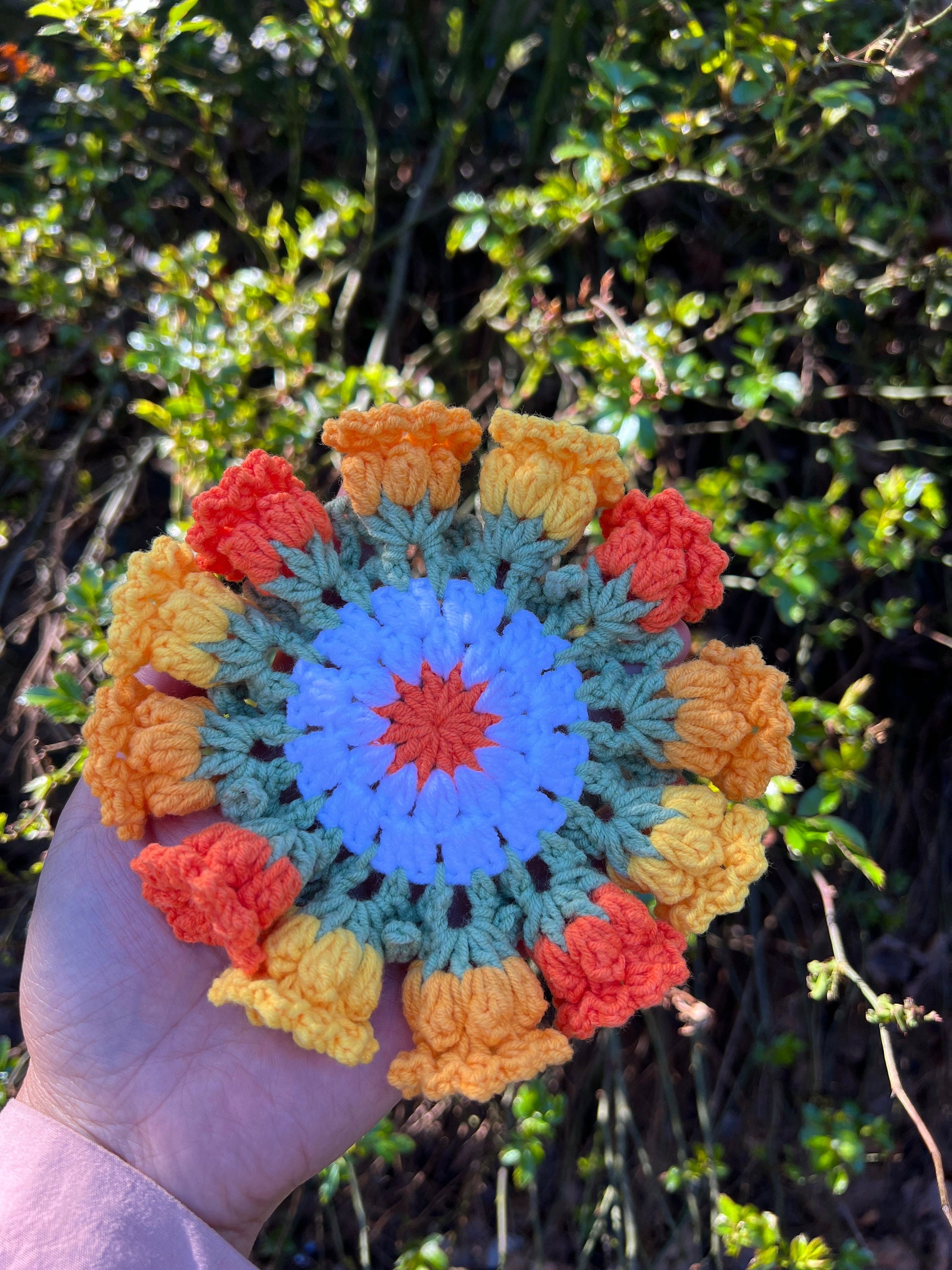 Flower shaped Crochet Coaster,Mother’s Day gift, Lily of Valley Woven Coasters, floral Crochet, Coffee Mug Coaster, Handmade Table Decor