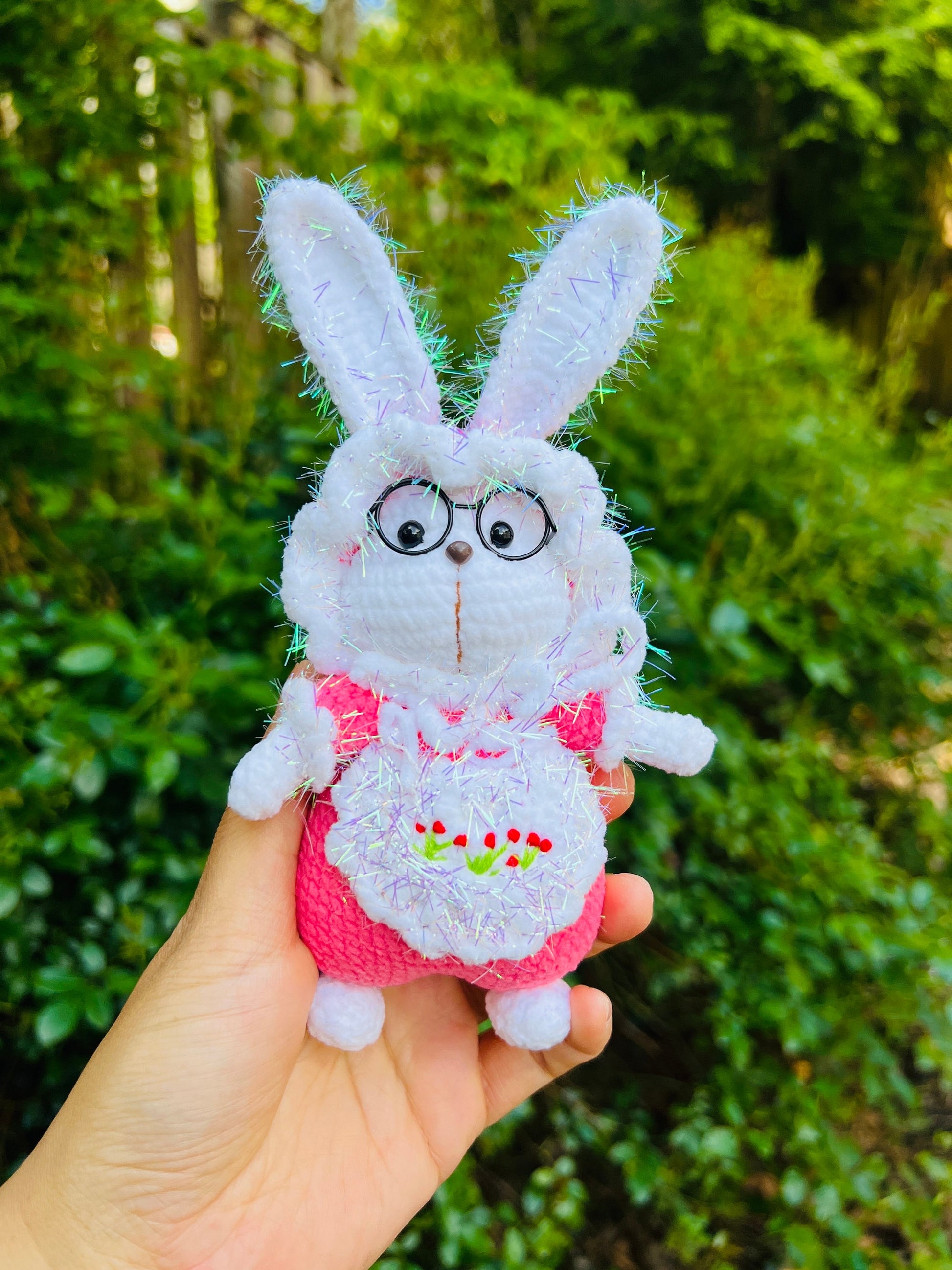 Crochet Bunny, country rabbit Doll,Amigurumi Doll,Handmade Doll,Birthday Gift, Anniversary Gift,Crochet Doll,Girlfriend gift,Birthday Gift